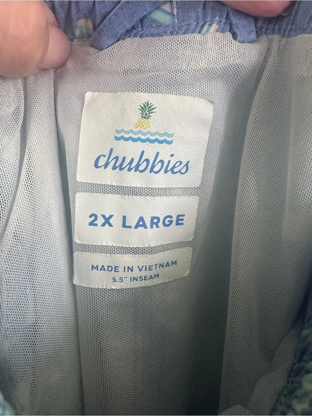 Chubbies Swim Trunks Size 2XL Palm Trees Tropical Summer Vacation Swim Travel